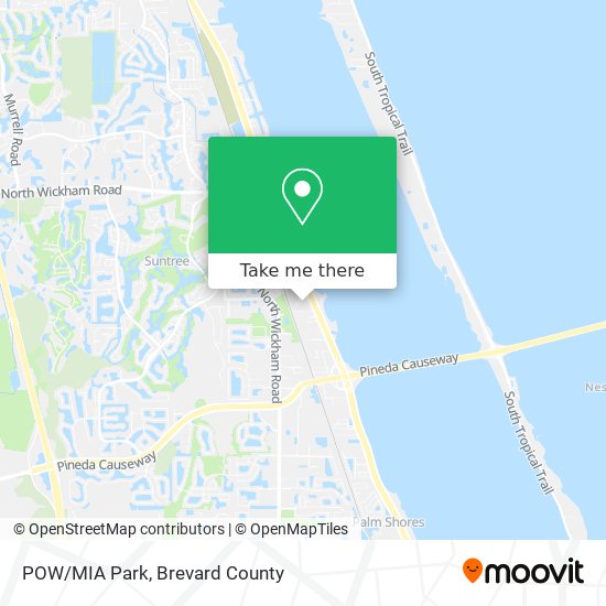 POW/MIA Park map