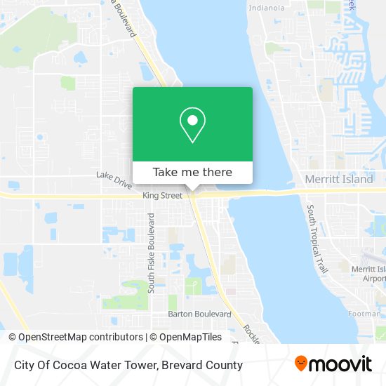 City Of Cocoa Water Tower map