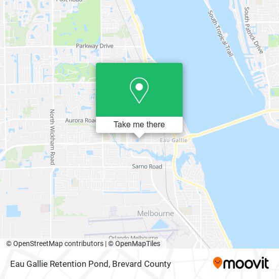 Eau Gallie Retention Pond map