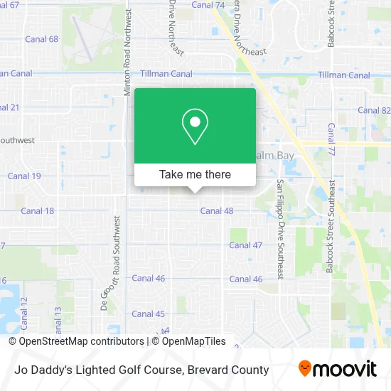 Jo Daddy's Lighted Golf Course map