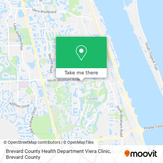 Mapa de Brevard County Health Department Viera Clinic