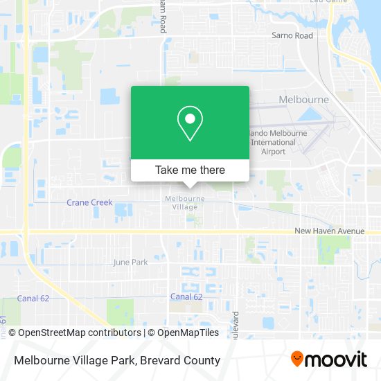 Melbourne Village Park map