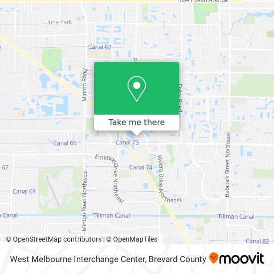 West Melbourne Interchange Center map