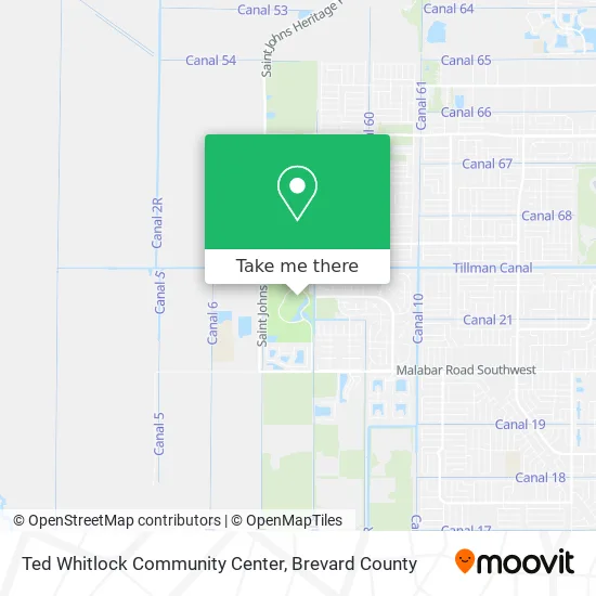 Ted Whitlock Community Center map
