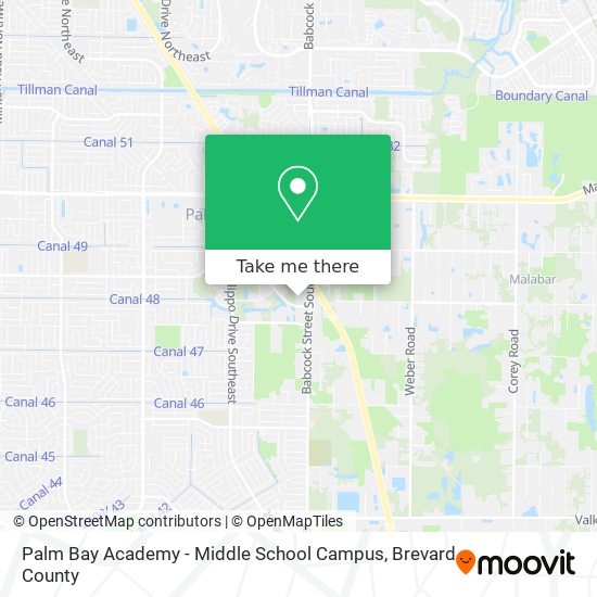 Mapa de Palm Bay Academy - Middle School Campus