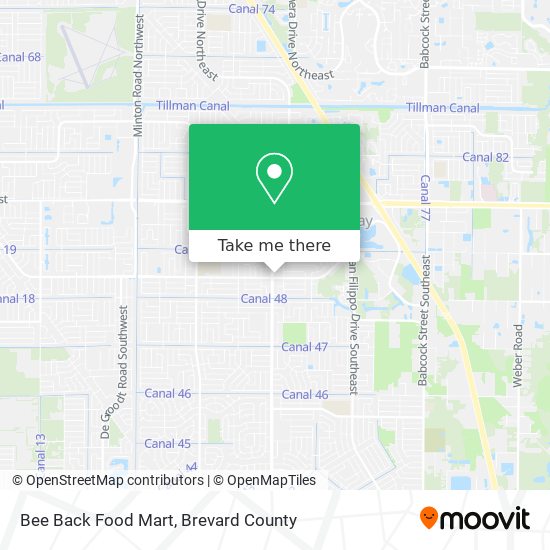 Bee Back Food Mart map