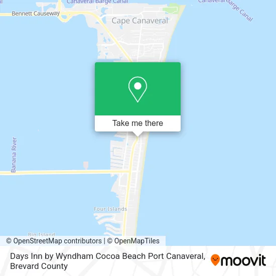Days Inn by Wyndham Cocoa Beach Port Canaveral map