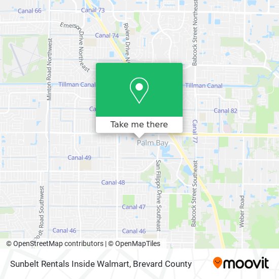 Mapa de Sunbelt Rentals Inside Walmart