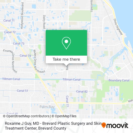 Mapa de Roxanne J Guy, MD - Brevard Plastic Surgery and Skin Treatment Center