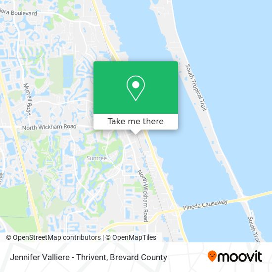 Jennifer Valliere - Thrivent map