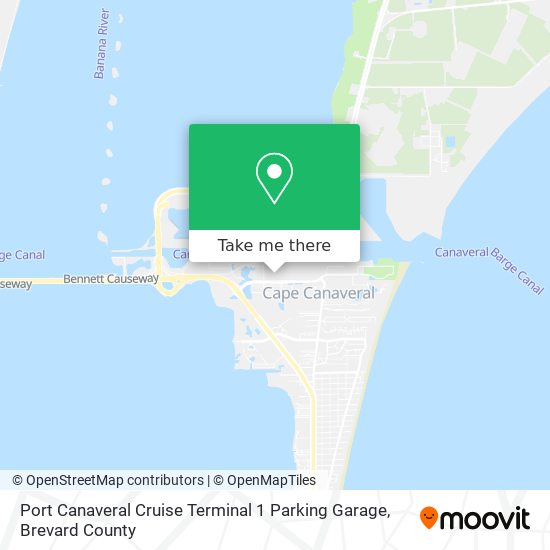 Port Canaveral Cruise Terminal 1 Parking Garage map