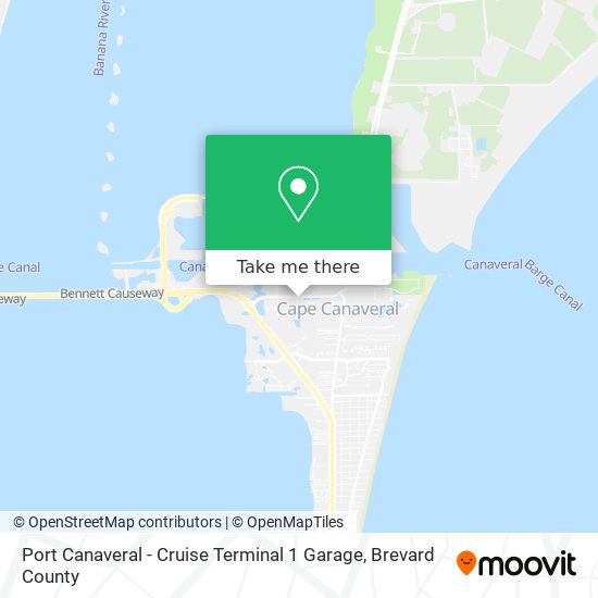 Mapa de Port Canaveral - Cruise Terminal 1 Garage