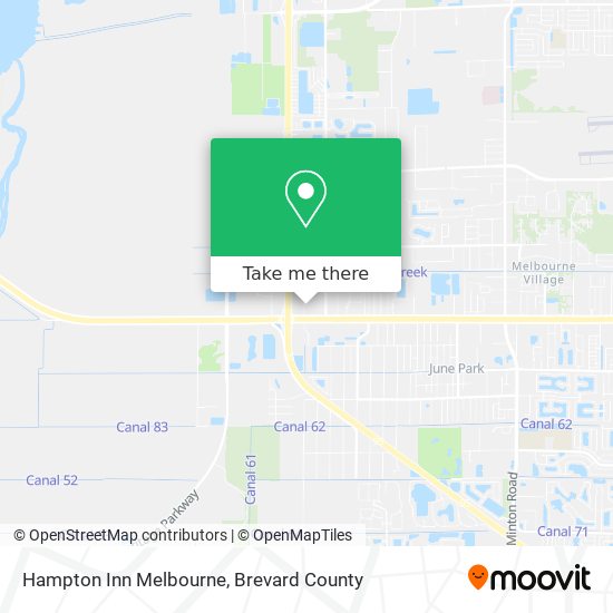 Hampton Inn Melbourne map