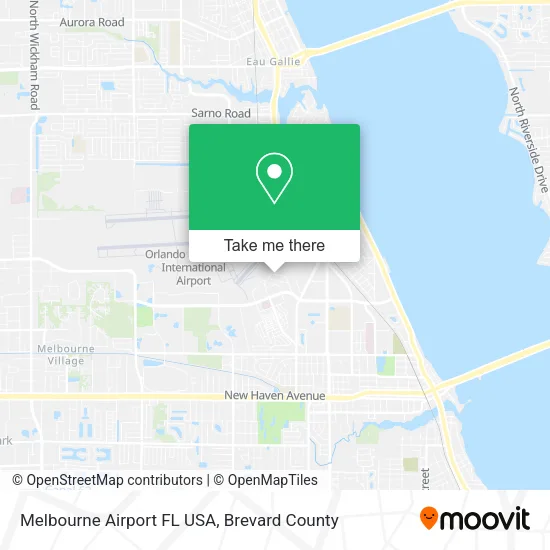 Mapa de Melbourne Airport FL USA
