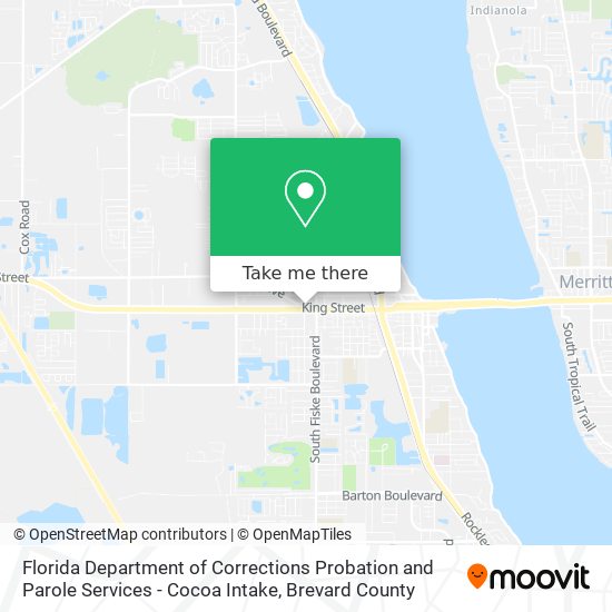 Florida Department of Corrections Probation and Parole Services - Cocoa Intake map