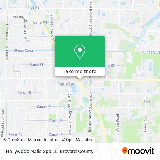 Mapa de Hollywood Nails Spa LL