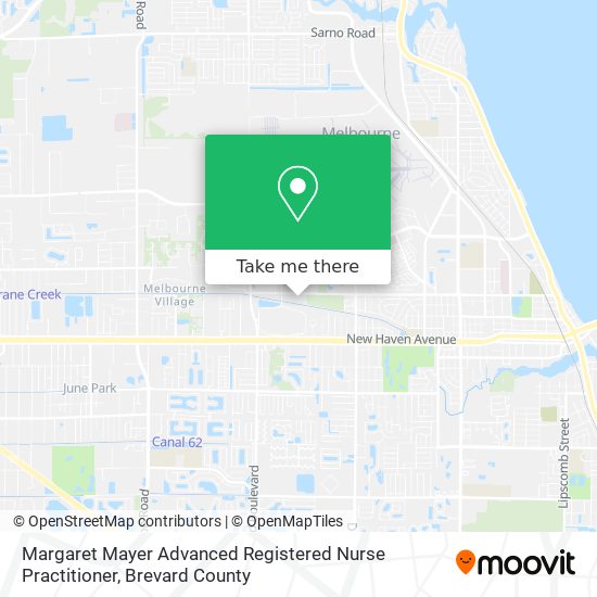 Mapa de Margaret Mayer Advanced Registered Nurse Practitioner