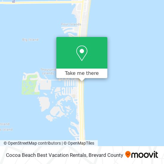 Mapa de Cocoa Beach Best Vacation Rentals