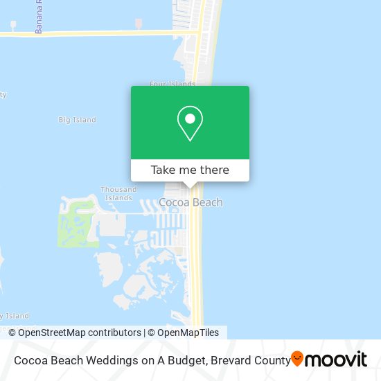 Cocoa Beach Weddings on A Budget map