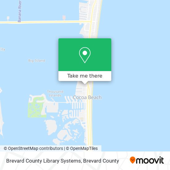 Brevard County Library Systems map