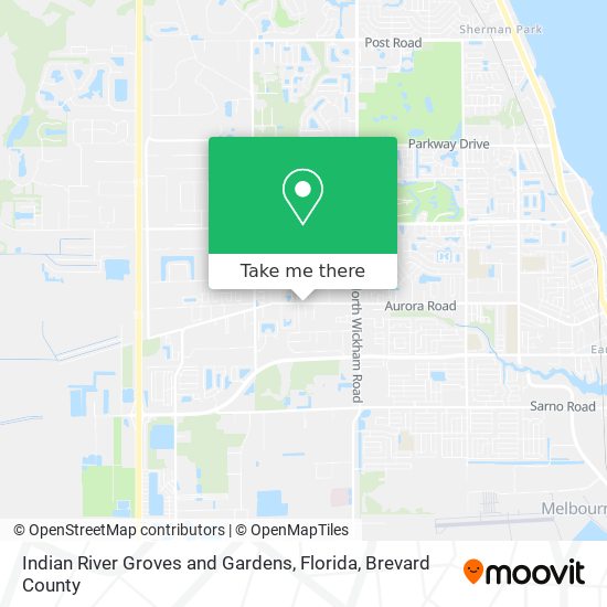 Indian River Groves and Gardens, Florida map