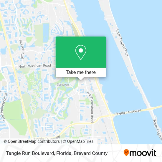 Tangle Run Boulevard, Florida map