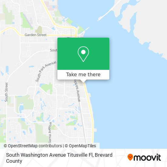 South Washington Avenue Titusville Fl map