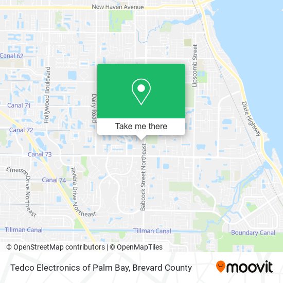 Mapa de Tedco Electronics of Palm Bay