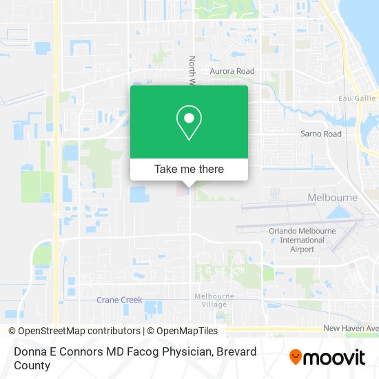 Donna E Connors MD Facog Physician map