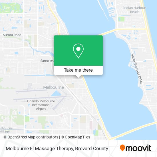 Mapa de Melbourne Fl Massage Therapy