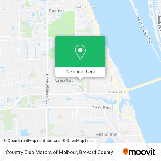 Mapa de Country Club Motors of Melbour