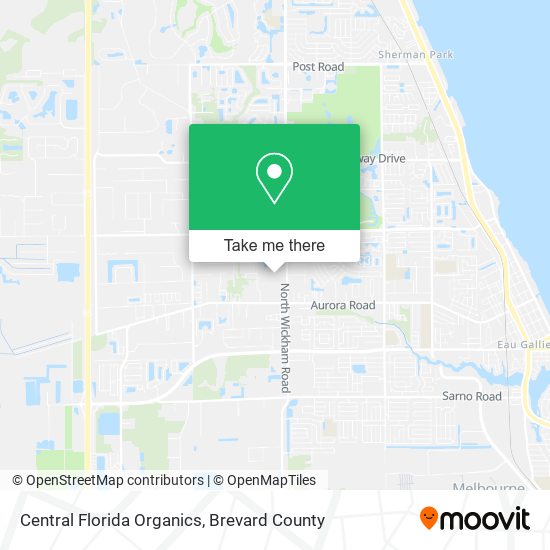 Central Florida Organics map