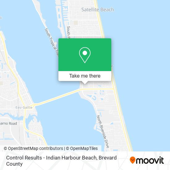 Control Results - Indian Harbour Beach map