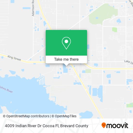 4009 Indian River Dr Cocoa Fl map