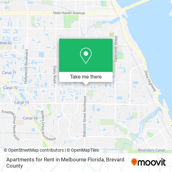 Mapa de Apartments for Rent in Melbourne Florida