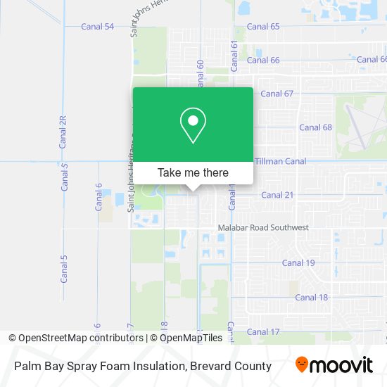 Mapa de Palm Bay Spray Foam Insulation