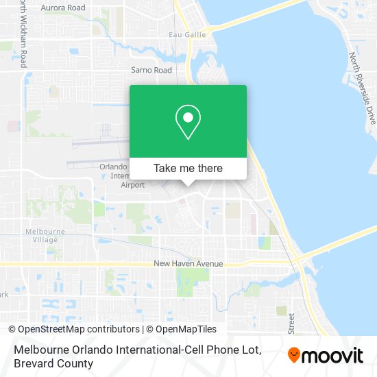 Mapa de Melbourne Orlando International-Cell Phone Lot