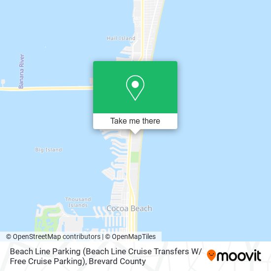 Mapa de Beach Line Parking (Beach Line Cruise Transfers W/ Free Cruise Parking)