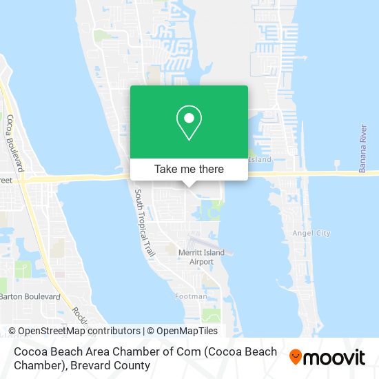 Mapa de Cocoa Beach Area Chamber of Com (Cocoa Beach Chamber)