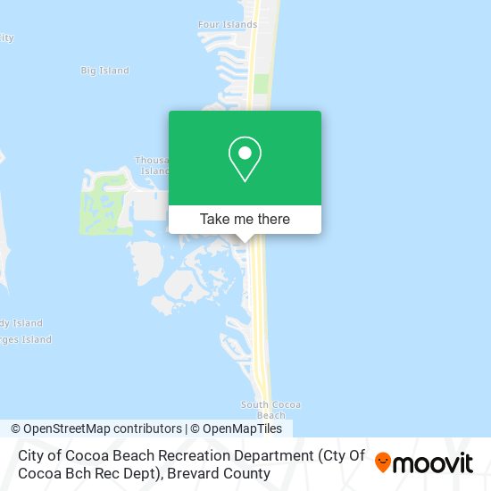 Mapa de City of Cocoa Beach Recreation Department (Cty Of Cocoa Bch Rec Dept)