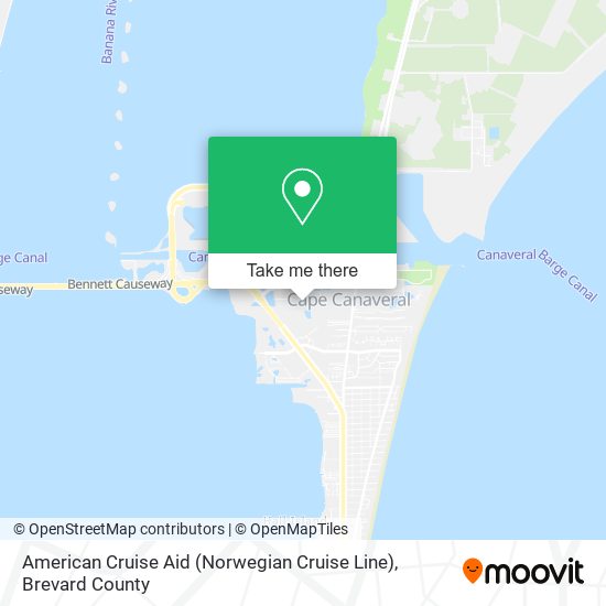 Mapa de American Cruise Aid (Norwegian Cruise Line)