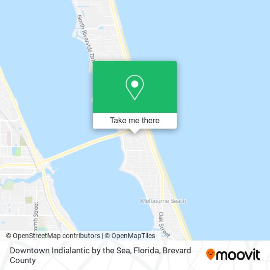 Mapa de Downtown Indialantic by the Sea, Florida