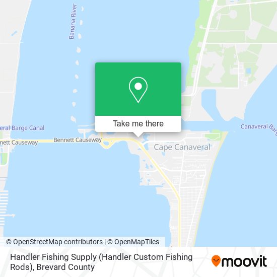 Mapa de Handler Fishing Supply (Handler Custom Fishing Rods)