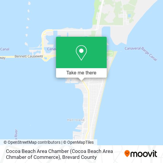 Mapa de Cocoa Beach Area Chamber (Cocoa Beach Area Chmaber of Commerce)