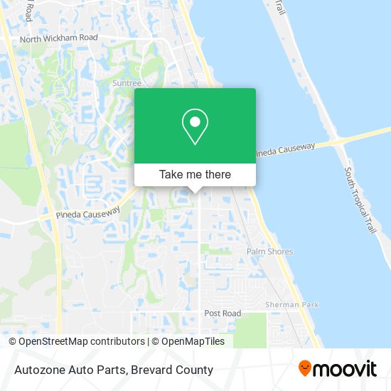 Mapa de Autozone Auto Parts