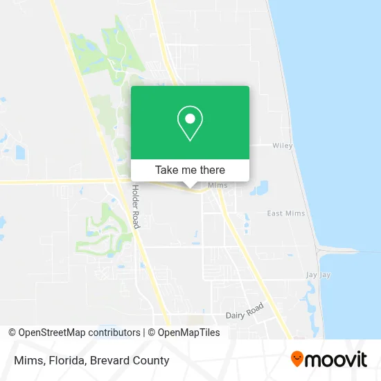 Mims, Florida map
