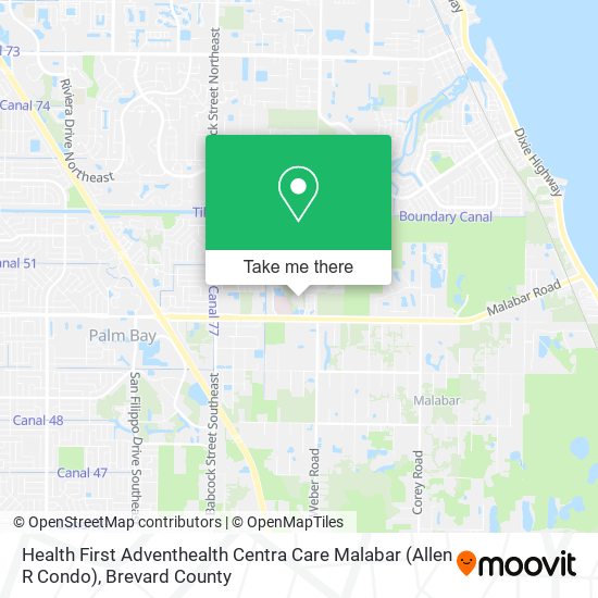 Health First Adventhealth Centra Care Malabar (Allen R Condo) map