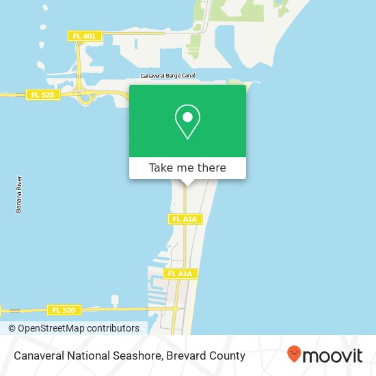 Canaveral National Seashore map