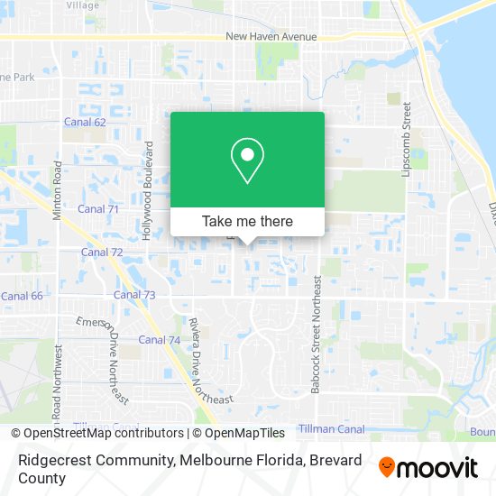 Mapa de Ridgecrest Community, Melbourne Florida