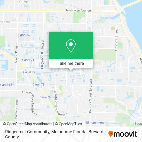 Ridgecrest Community, Melbourne Florida map